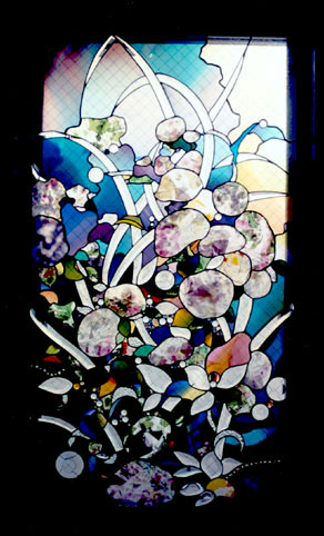 竹花邸　紫陽花のステンドグラス