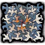 Escher-Sun and Moon