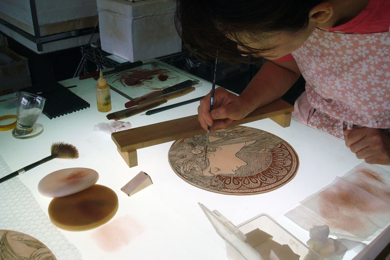 Mucha 木蔦＆月桂樹　絵付け・Workshop