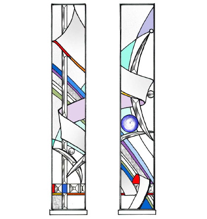 松本邸　ステンドグラス　matsumoto design